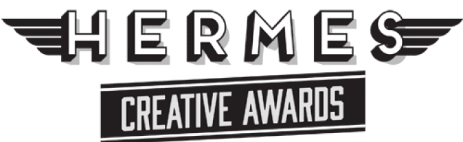 Hermes Creative Awards logo in black and white.