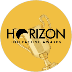 Horizon Interactive Awards logo with gold trophy.