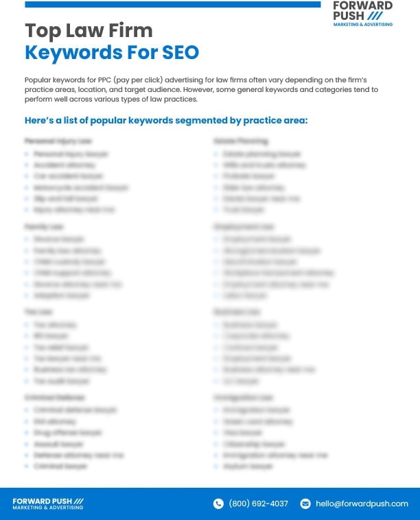top law firm keywords for seo