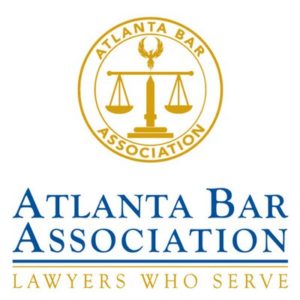 Logo of Atlanta Bar Association with scales of justice
