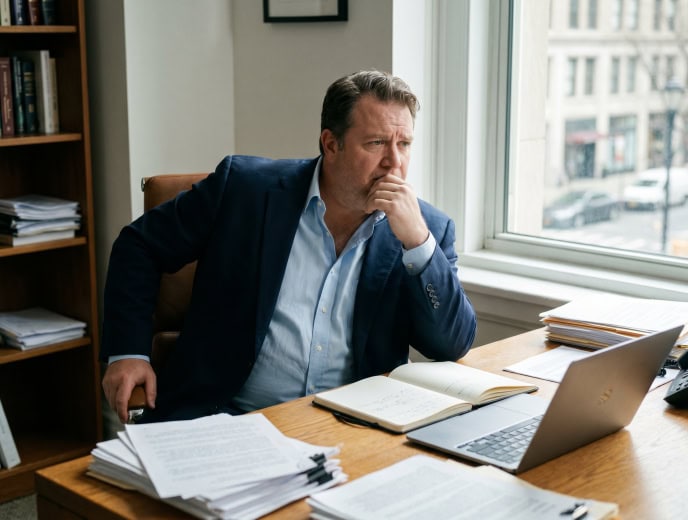 White attorney in a professional marketing strategy scene, The Attorney Who Is Better But Less Visible: How to Compete Against Inferior Lawyers With Better Marketing