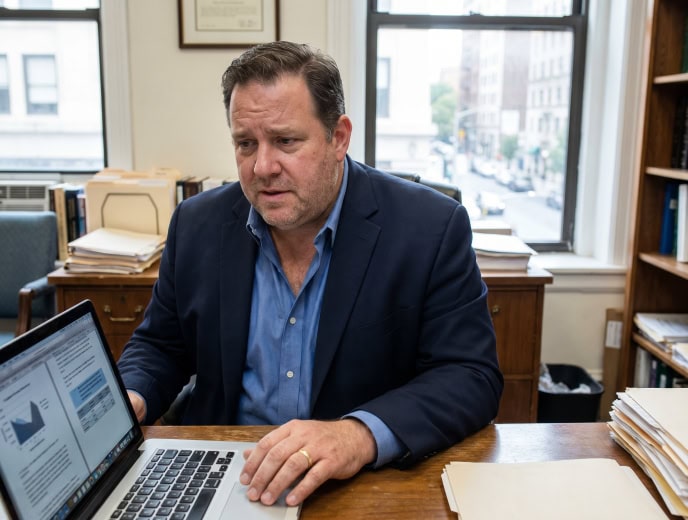 White attorney in a marketing strategy scene, Why Your Competitor Keeps Showing Up in AI Search (And How to Close the Gap)