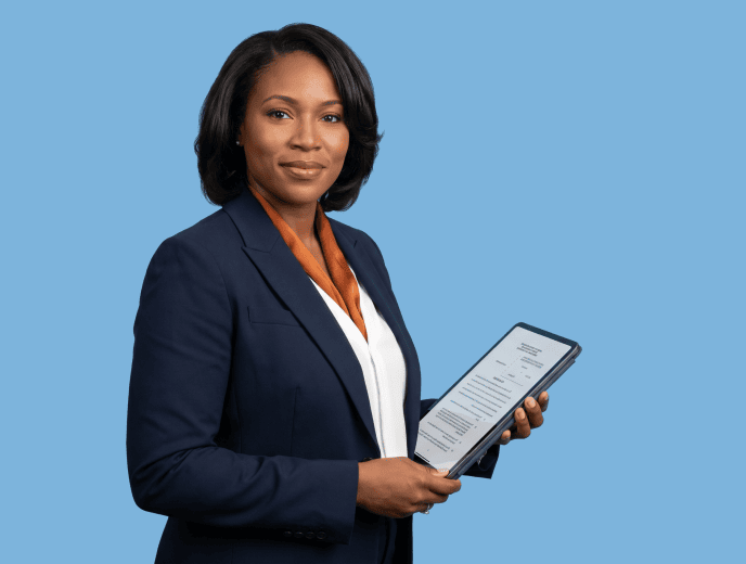Black female attorney, 30s, average build in navy blazer and white blouse with subtle burnt-orange accent - Why Skilled Lawyers Lose Cases to Worse Attorneys And the Marketing System That Fixes It