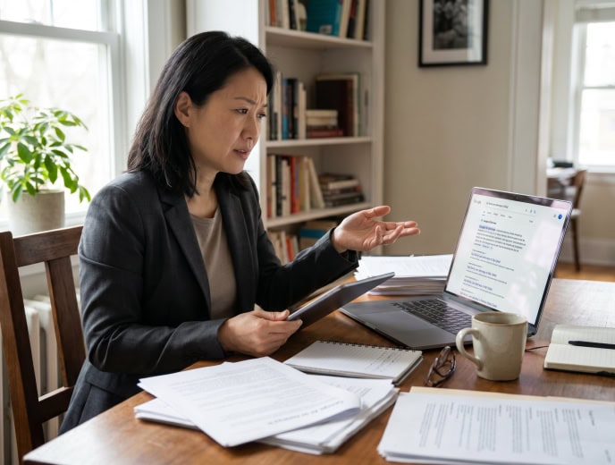 Asian attorney in a client research scene, Google AI Overviews Are Changing How Clients Find Lawyers. Here's What to Do About It.