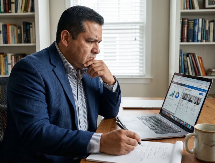 Hispanic attorney in a client research scene, Law Firm Content Marketing: Why Most Blogs Don't Generate Cases (And What the Ones That Do Have in Common)