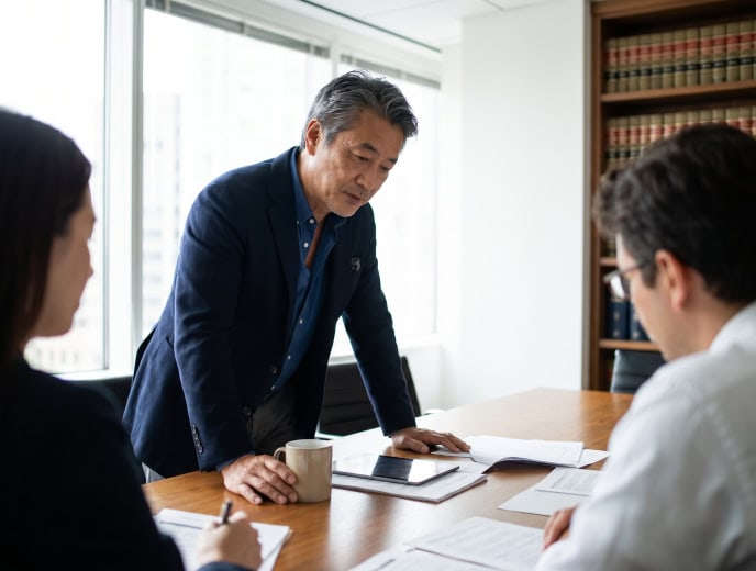Asian attorney in a professional marketing strategy scene, Marketing That Runs Without You: The Law Firm Owner's Case for a Done-For-You System