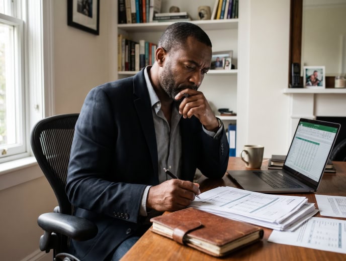 Black attorney in a client research scene, The $500K Law Firm Plateau: Why Growth Stalls and the Marketing System That Breaks Through It