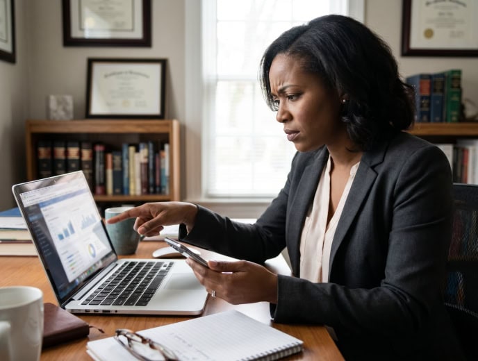 Black attorney in a client research scene, What Happens When a Better Lawyer Has Worse Marketing