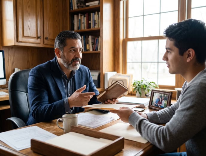 Hispanic attorney in a professional planning scene, Why Referrals Are Not Enough Anymore: What the Data Says About How Legal Clients Find Attorneys